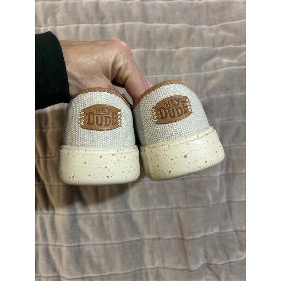 Hey Dude Slip On Preppy Sneakers Cody Coastline Oatmeal Chai Gray Brown 3 Y Boys - Picture 7 of 13